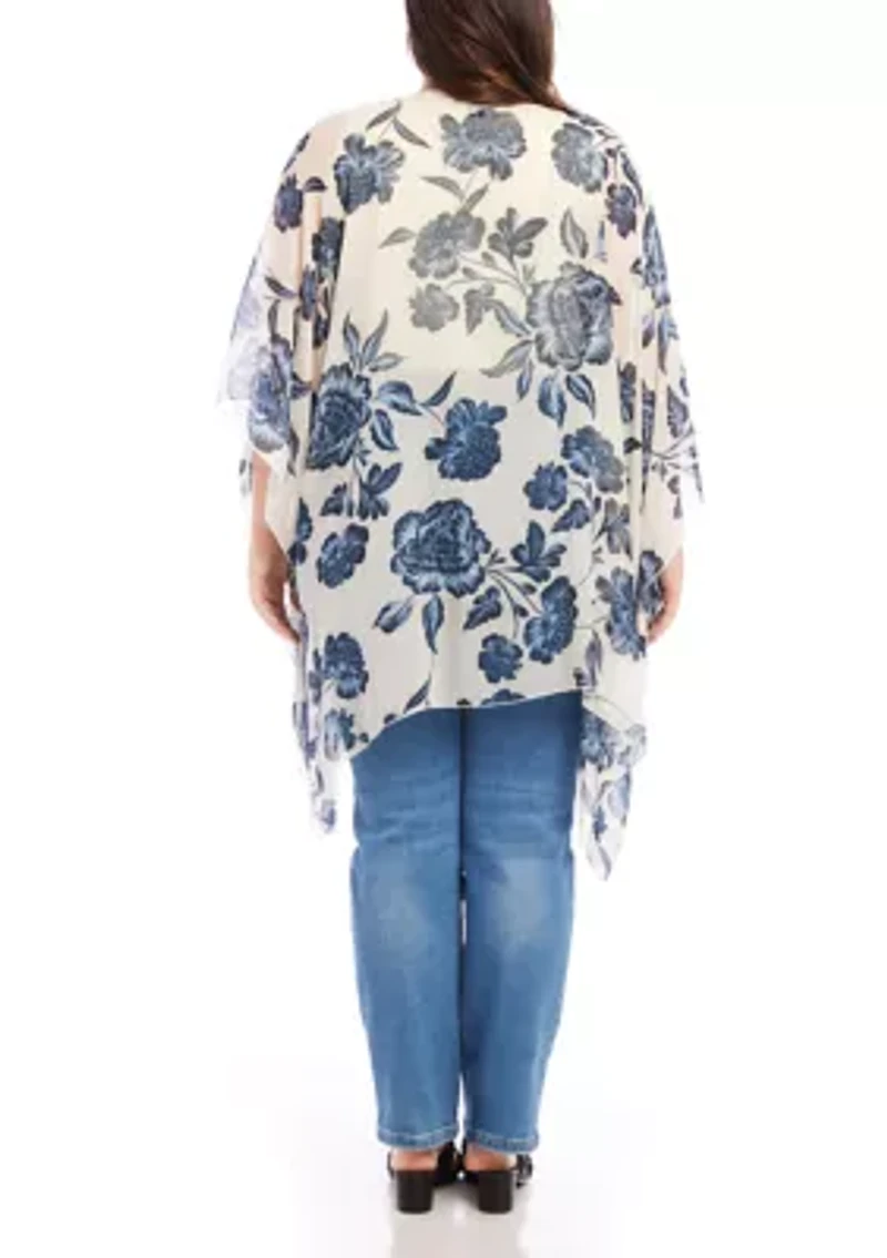 Plus Open Front Kimono