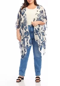 Plus Open Front Kimono