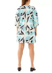 Petite Puff Sleeve Peasant Dress