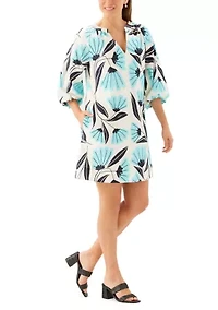 Petite Puff Sleeve Peasant Dress