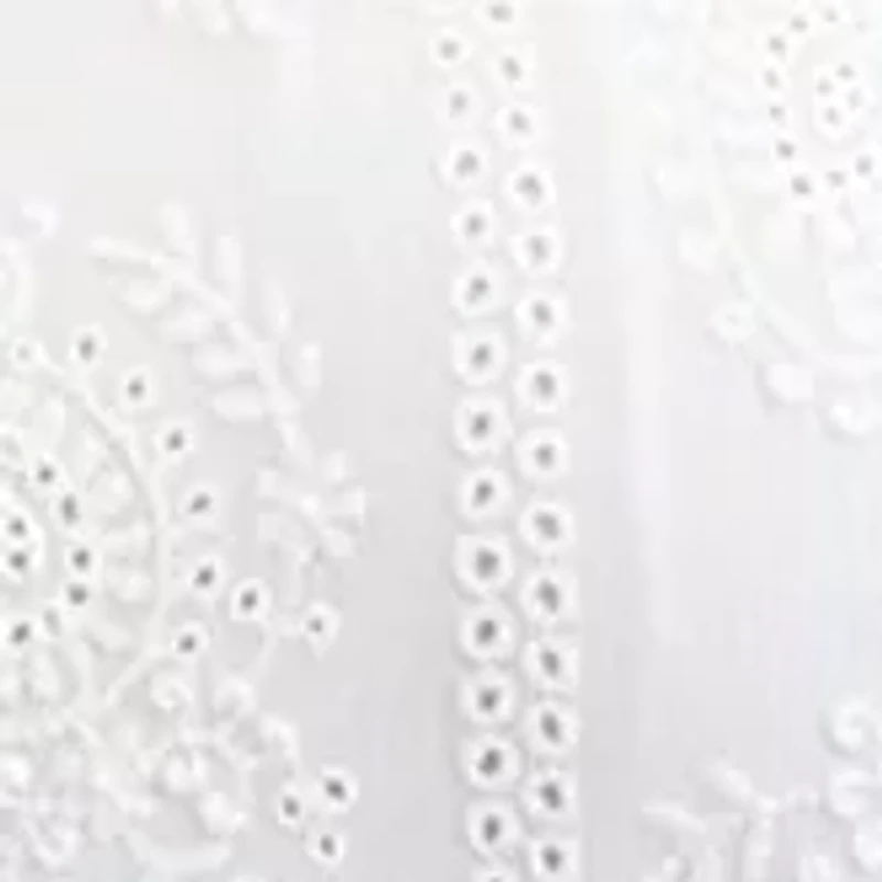 Plus Embroidered Puff Sleeve Dress