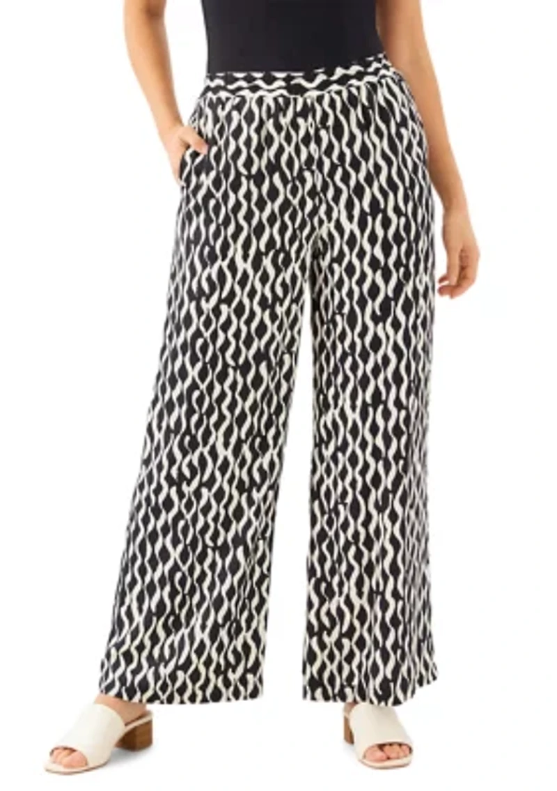 Petite Satin Wide-Leg Pants