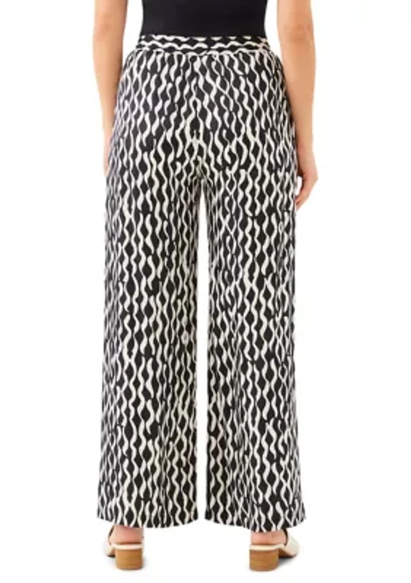 Petite Satin Wide-Leg Pants