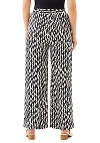 Petite Satin Wide-Leg Pants