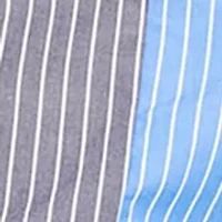 Women's Blouson Sleeve Mixed Stripe Tie-Front Top