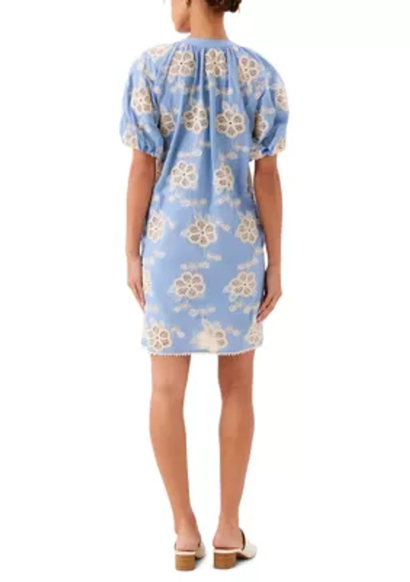 Women's Puff Sleeve Tassel Dress