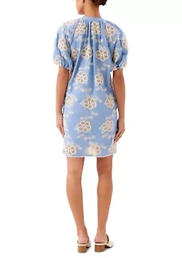 Women's Puff Sleeve Tassel Dress