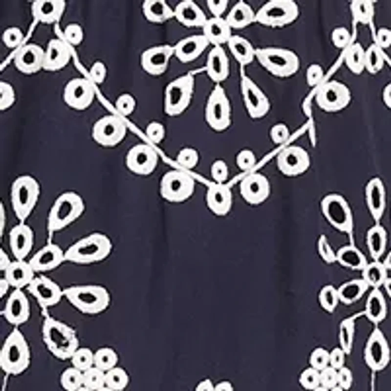 Petite Sleeveless Eyelet Dress