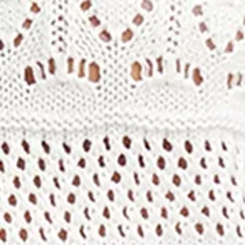 Women's Short Sleeve Crochet V-Neck Top