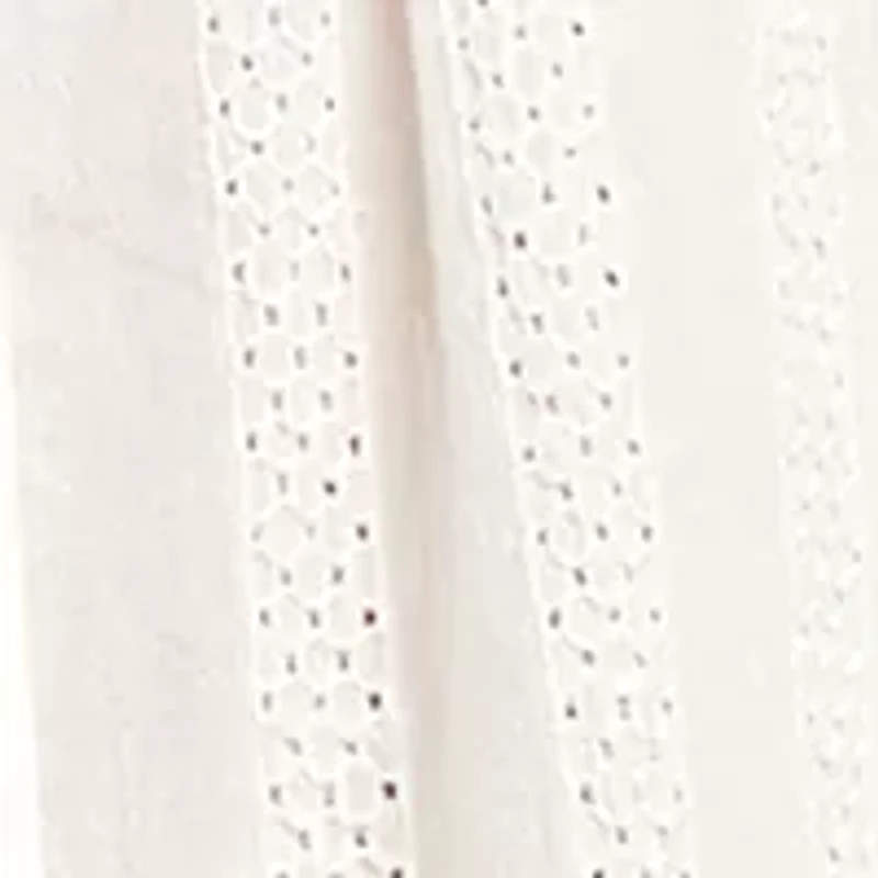 Petite Short Sleeve Embroidered Peasant Top