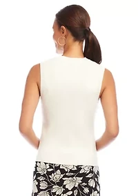 Women's Sleeveless Ribbed Sweater Tank Top