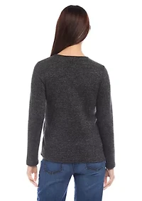 Petite Side Tie Metallic Top