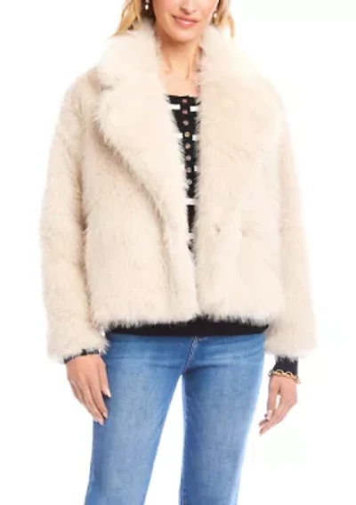Women's Cropped Faux Fur Jacket