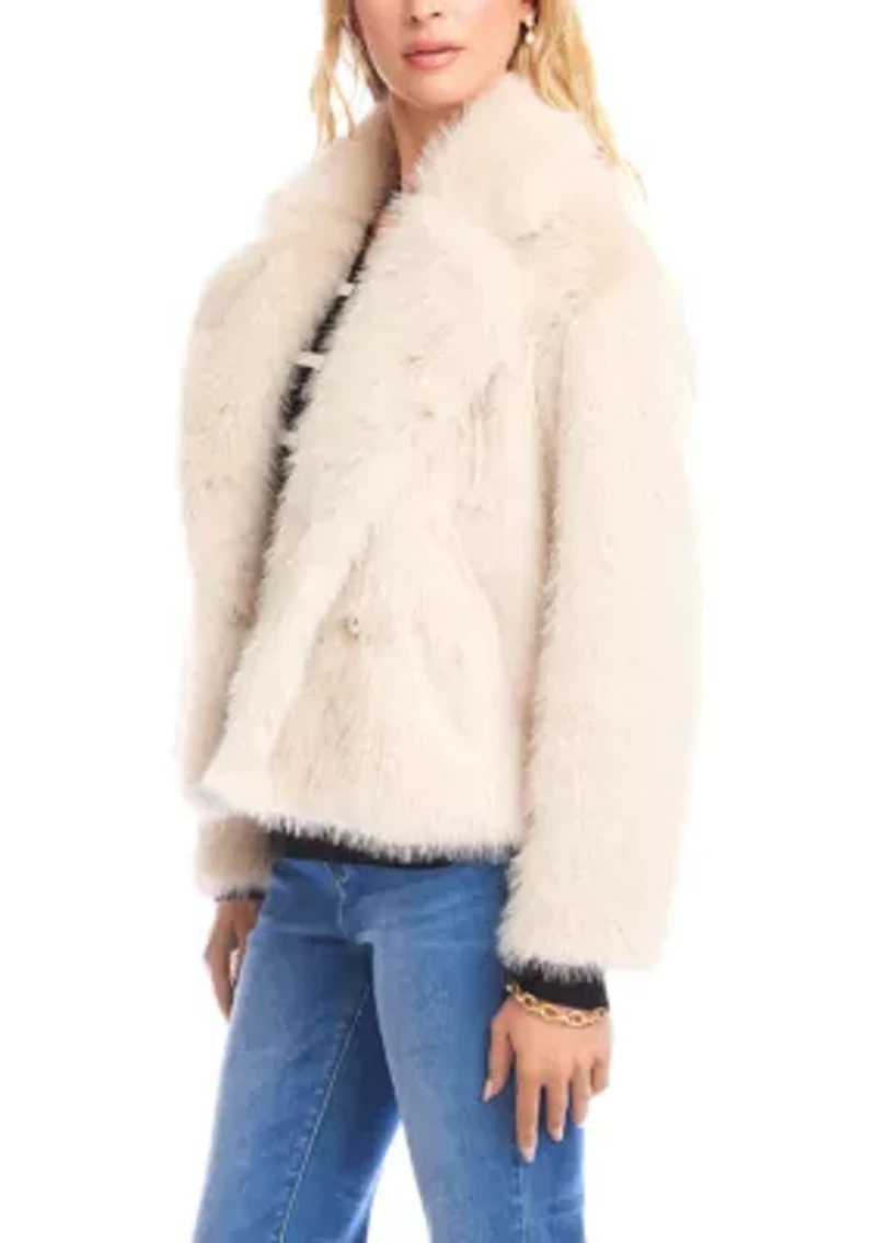 Women's Cropped Faux Fur Jacket