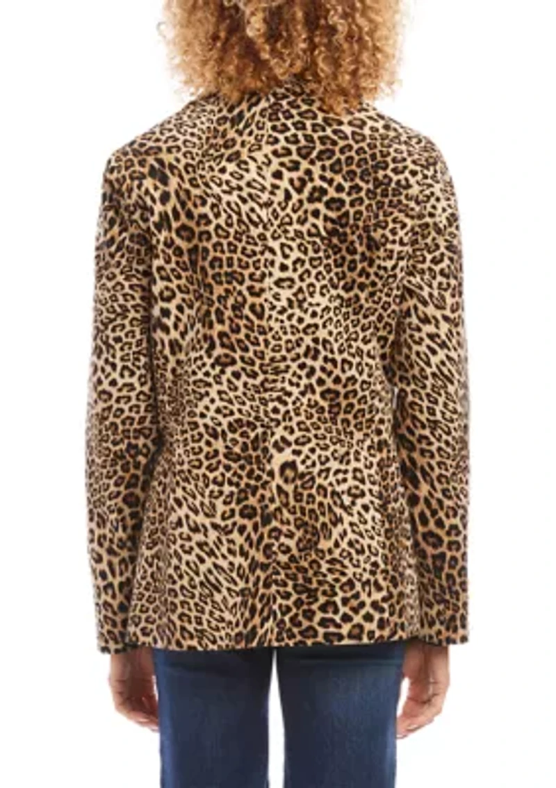Petite Leopard Corduroy Jacket
