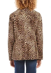 Petite Leopard Corduroy Jacket