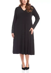 Plus Kate Beaded Midi Travel Dress