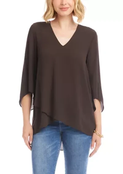 Women's Bracelet Sleeve Asymmetric Top