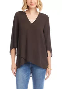 Women's Bracelet Sleeve Asymmetric Top