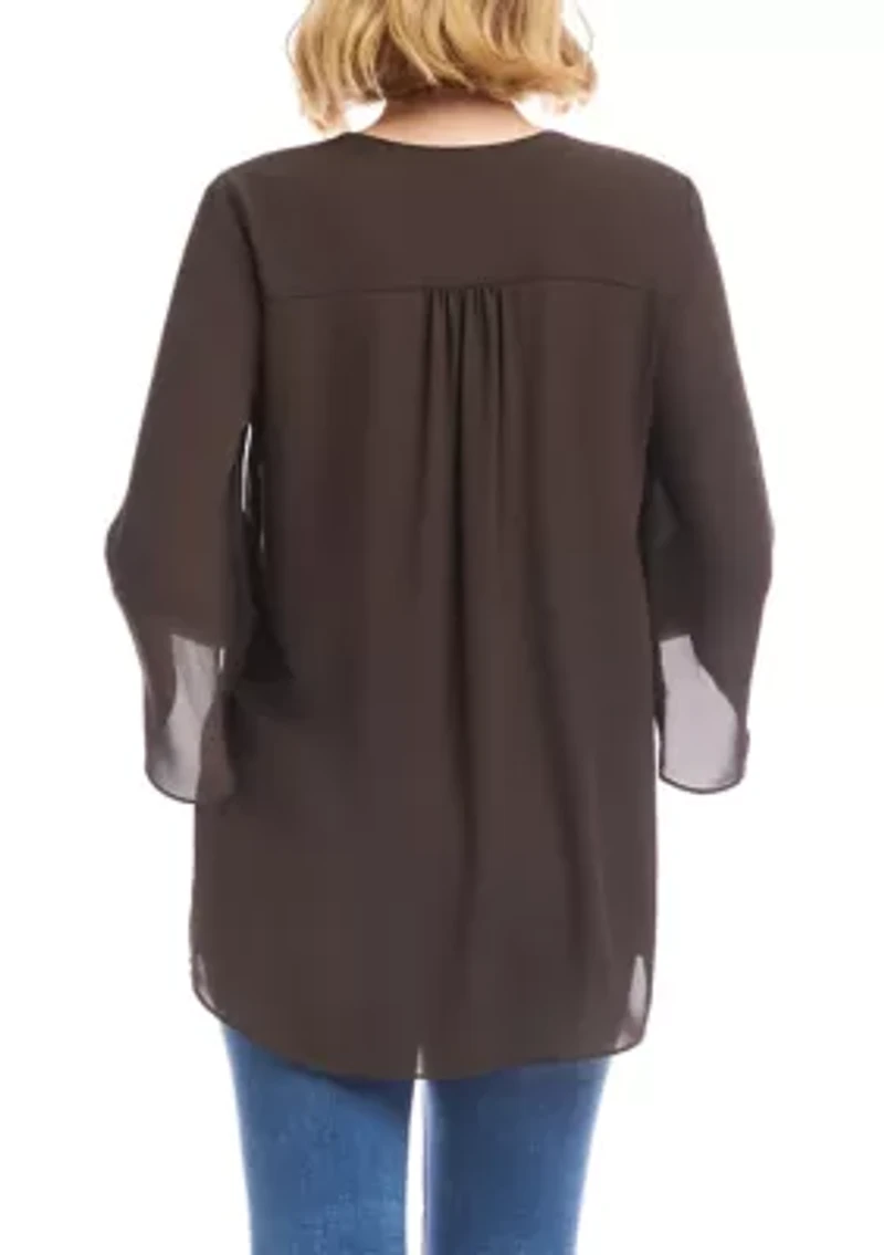 Women's Bracelet Sleeve Asymmetric Top