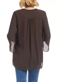 Women's Bracelet Sleeve Asymmetric Top