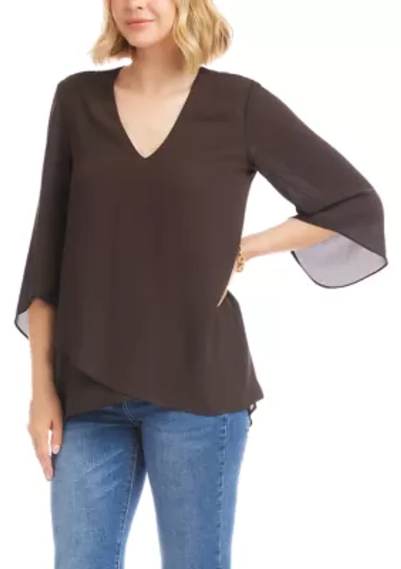 Women's Bracelet Sleeve Asymmetric Top
