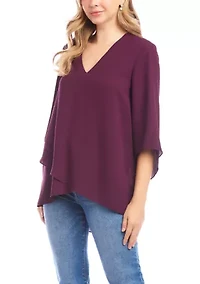 Women's Bracelet Sleeve Asymmetric Top