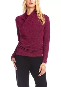 Petite Crossover Side Shirred Top