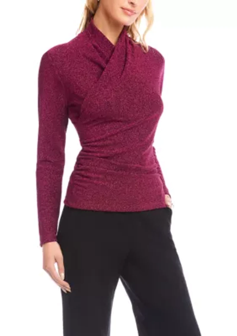 Petite Crossover Side Shirred Top