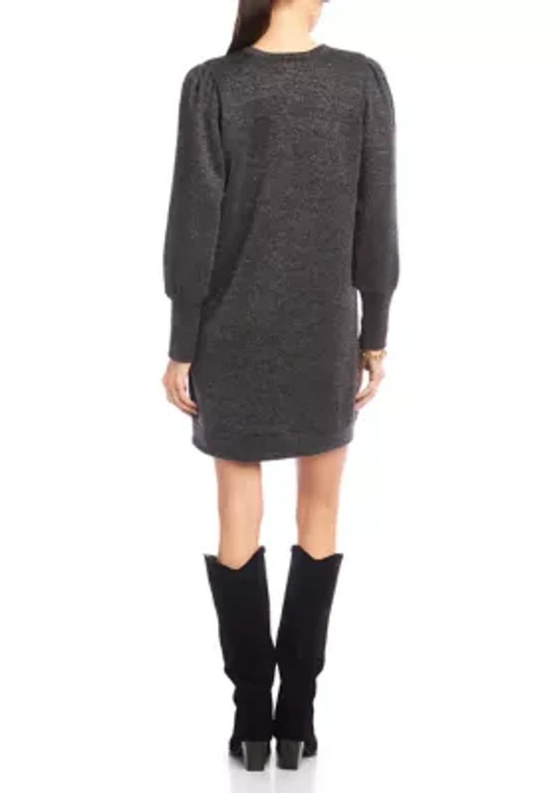 Women's Puff Sleeve Burnout Dress