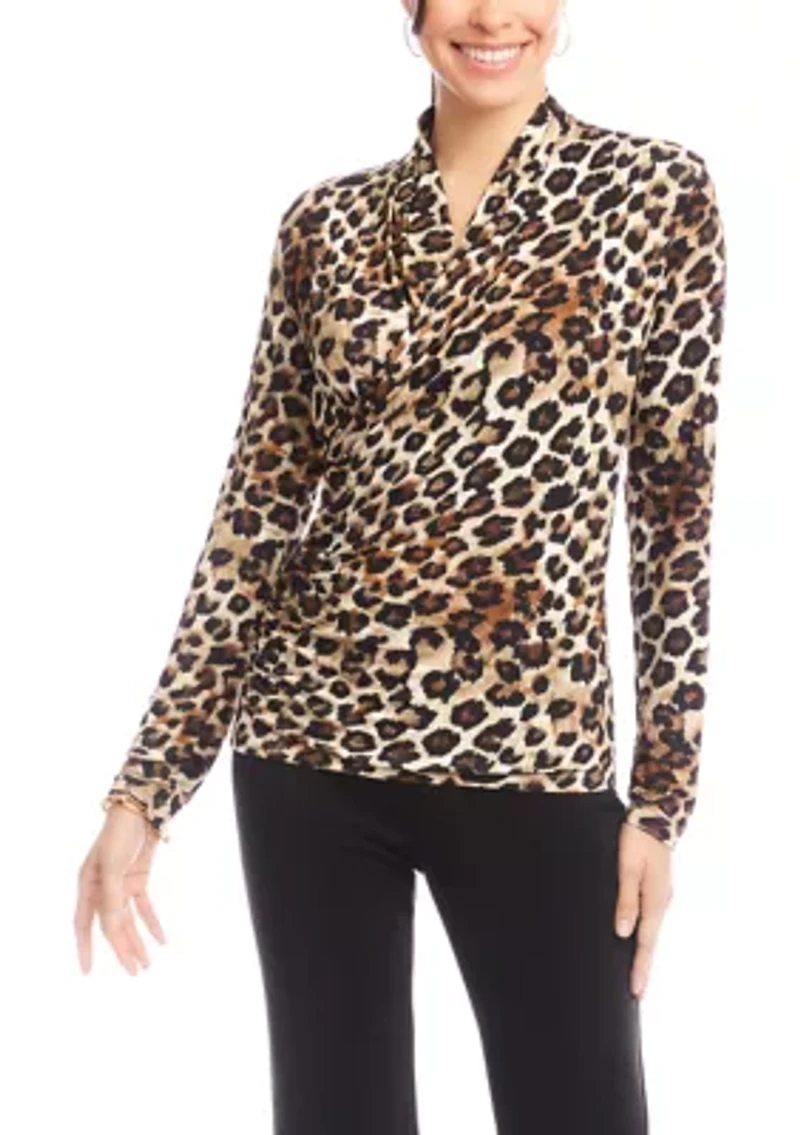 Petite Crossover Side-Shirred Top
