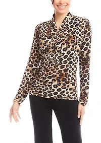 Petite Crossover Side-Shirred Top
