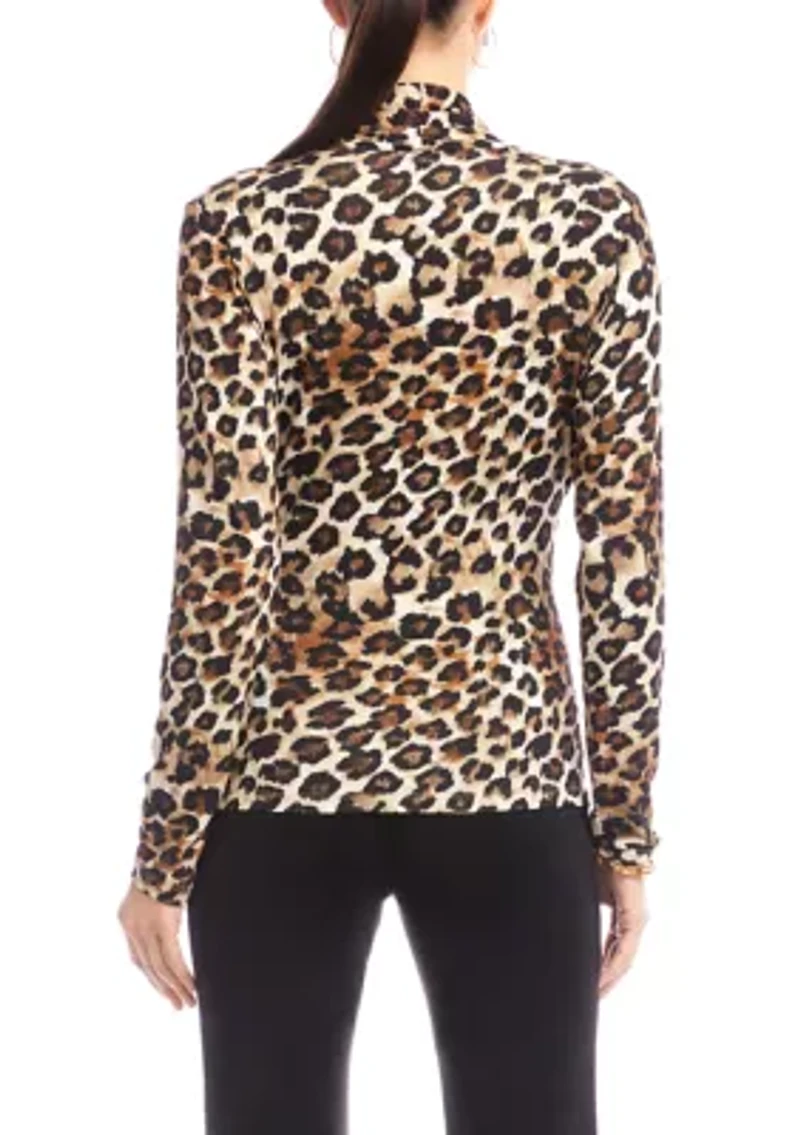 Petite Crossover Side-Shirred Top