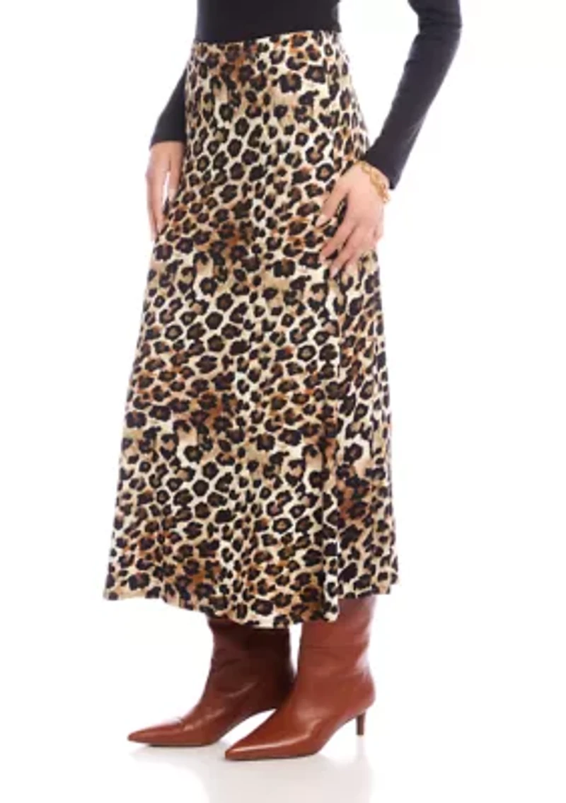 Petite Side-Slit Midi Skirt