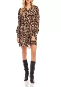 Petite Blouson Sleeve Shirtdress