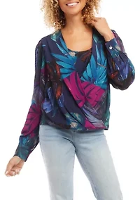 Petite Drape Front Top