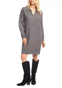 Women's Cable Knit Sweater Dress
