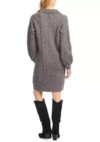 Women's Cable Knit Sweater Dress