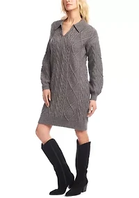 Women's Cable Knit Sweater Dress