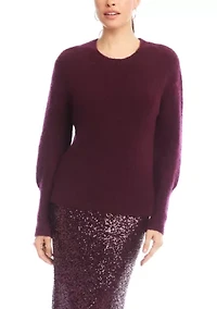 Women's Bouclé Blouson Sleeve Sweater