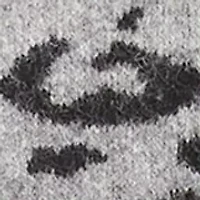 Plus Metallic Animal Print Crew Neck Sweater