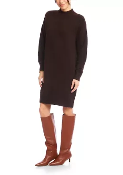Women's Mock Neck Sweater Dress
