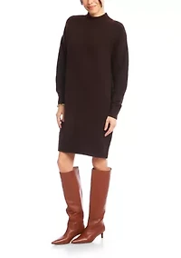 Women's Mock Neck Sweater Dress