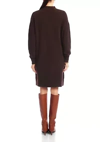 Women's Mock Neck Sweater Dress