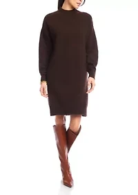 Women's Mock Neck Sweater Dress