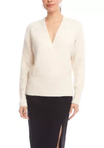 Women's Pearl Wrap Sweater