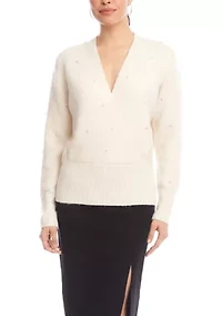 Women's Pearl Wrap Sweater
