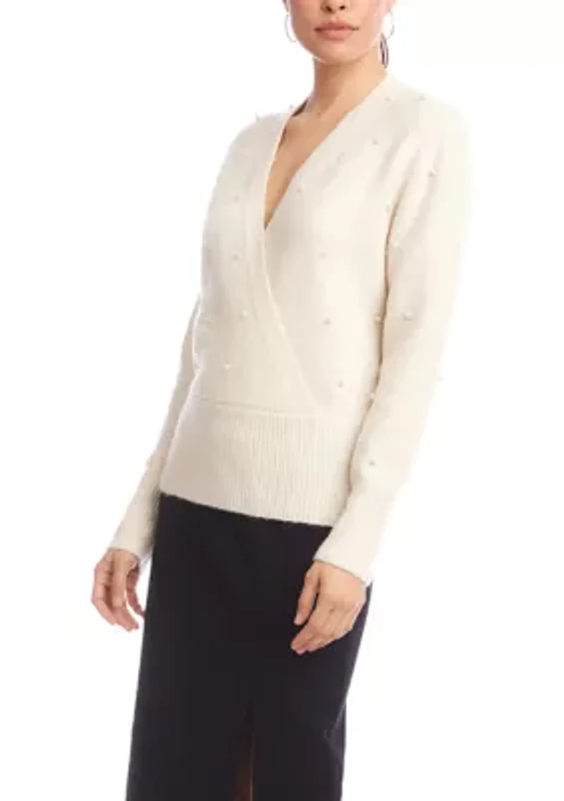 Women's Pearl Wrap Sweater
