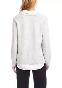 Petite Gift Layered Sweater