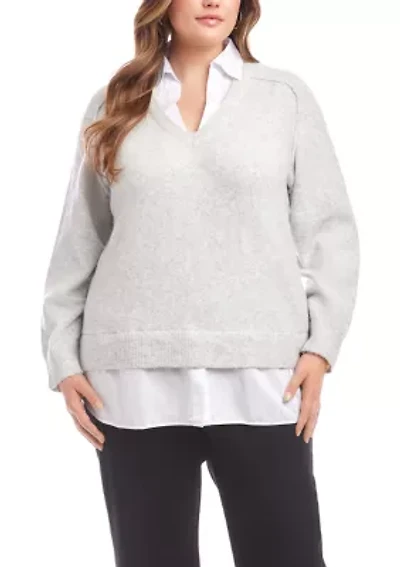 Plus Layered Sweater